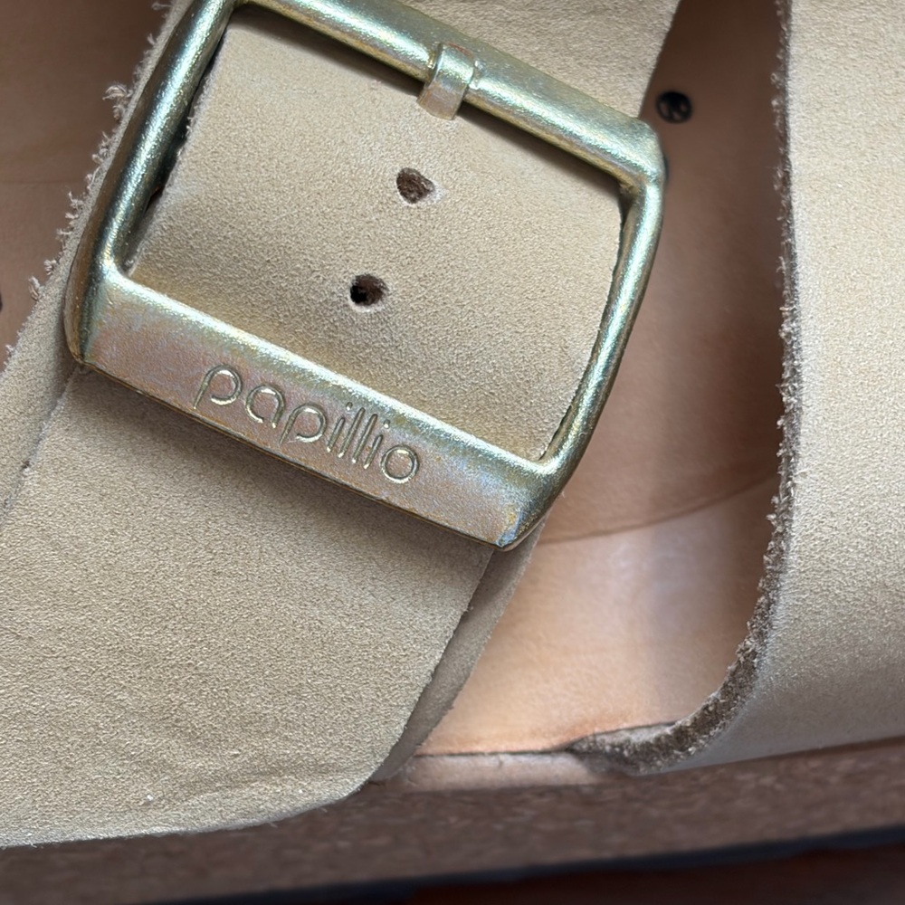 Birkenstock Women's Cream Cork Platform Sandals - Picture 7 of 9